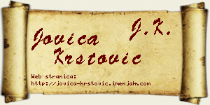 Jovica Krstović vizit kartica